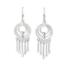 Load image into Gallery viewer, Sterling Silver Estate Art-Deco Geometric Kinetic Earrings
