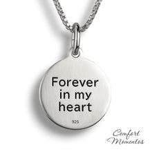 Load image into Gallery viewer, Round Fingerprint Necklace - Silver