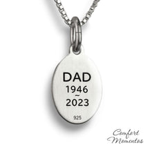 Load image into Gallery viewer, Oval Fingerprint Small Necklace - Silver