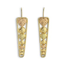 Load image into Gallery viewer, 14K Yellow Estate Gold Art-Deco Leaf Earrings
