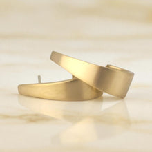 Load image into Gallery viewer, 14K Yellow Gold Estate Half Hoop Stud Earrings
