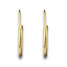 Load image into Gallery viewer, 14K Yellow Gold Estate Hollow Hoop Earrings
