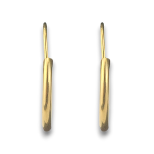 14K Yellow Gold Estate Hollow Hoop Earrings