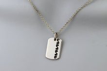 Load image into Gallery viewer, Silver Dog Tag Pendant with Heart Cut Outs V24B
