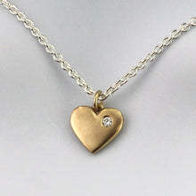 Load image into Gallery viewer, Gold and Diamond Heart Pendant V24H
