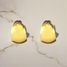 Load image into Gallery viewer, 14K Yellow Gold Estate Thin Half Hoop Stud Earrings
