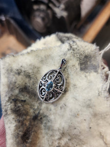 Playing Around: Sterling 3D Filigree with 6x4mm LIght Swiss Topaz