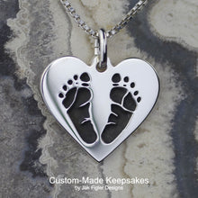 Load image into Gallery viewer, Heart Footprint Necklace
