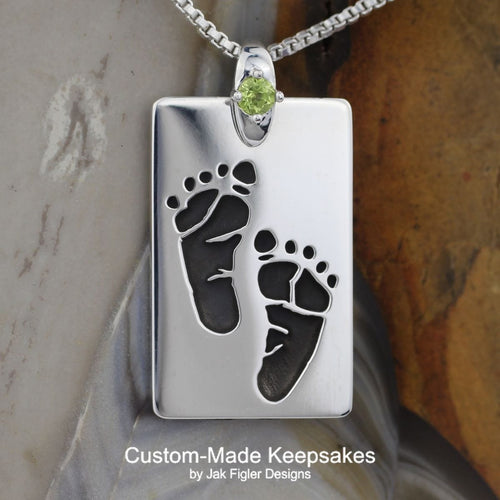 custom footprint pendant