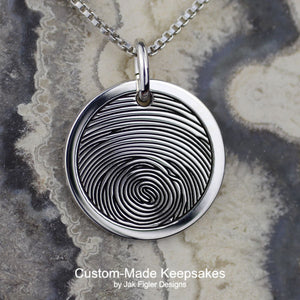 Custom Footprint, Pawprint, drawing or handwriting necklace with FREE box :)