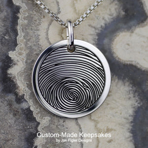 Round Fingerprint Necklace
