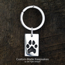 Load image into Gallery viewer, Pawprint Dog Tag Keychain
