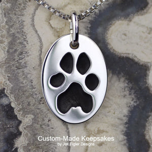 Oval Pawprint Necklace