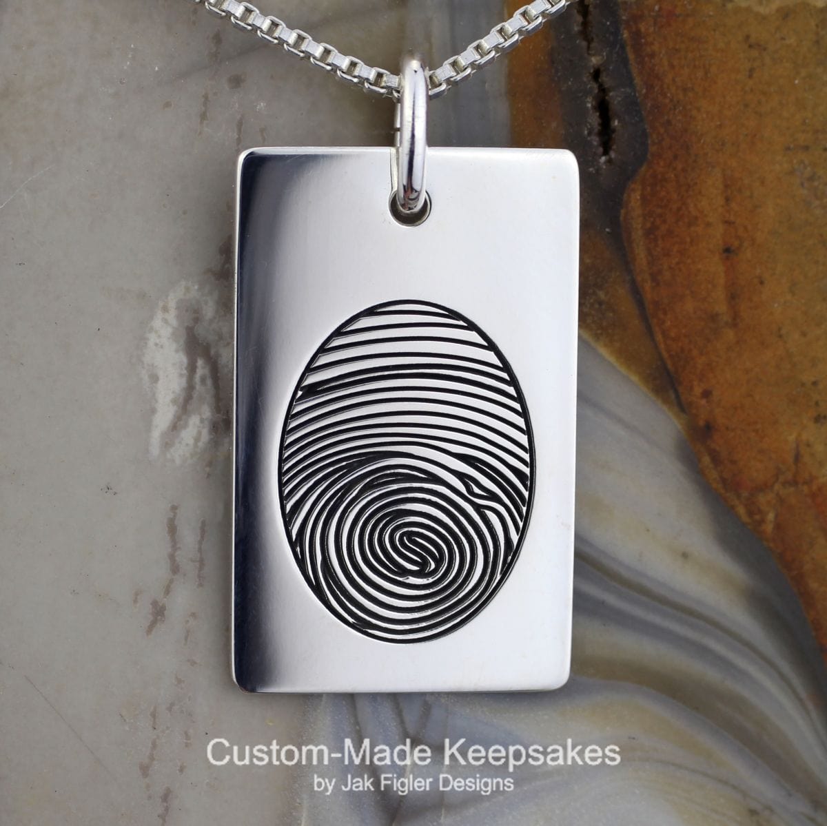 Mens hotsell fingerprint jewellery