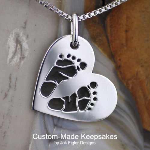 custom footprint necklace